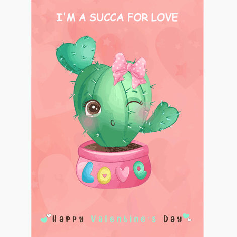 Valentine's Day Succulent Pun Love eCard